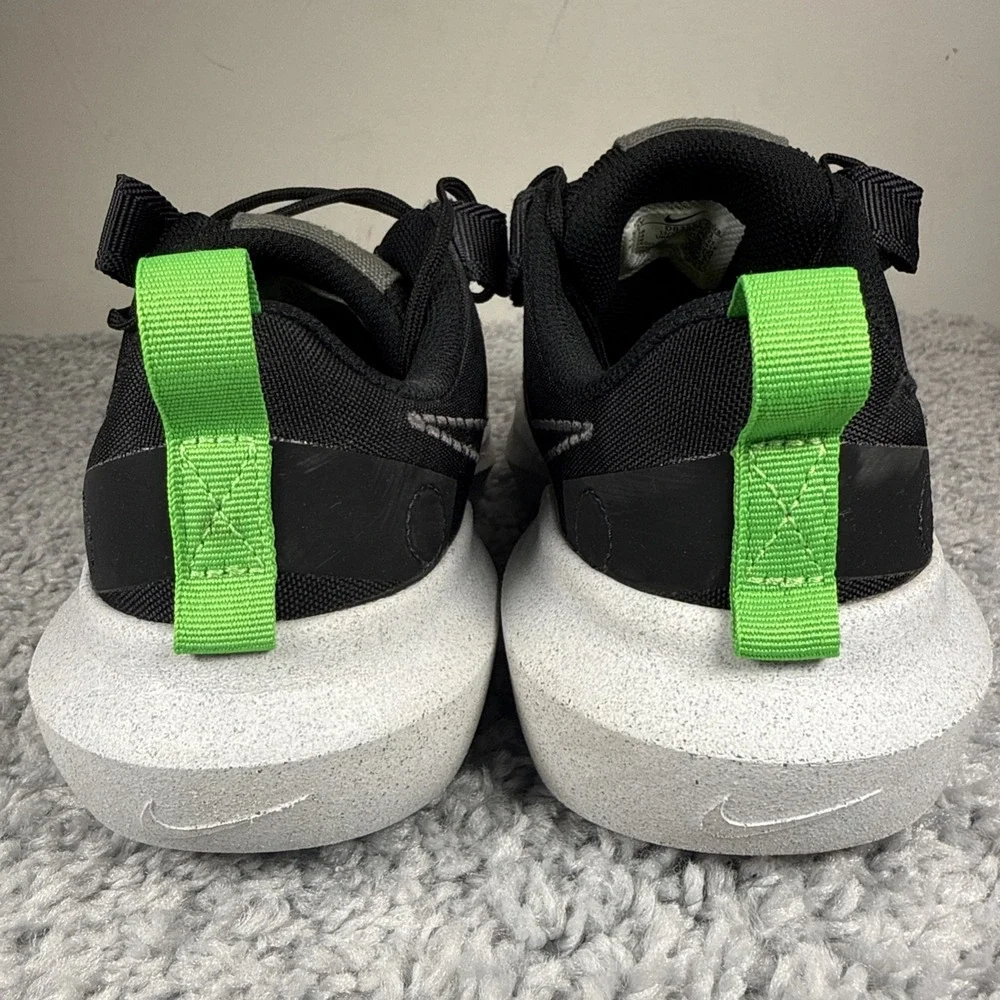 Nike Flex Runner DB3551-001 Black Green Youth 5.5Y Women's 7 Pre-Owned